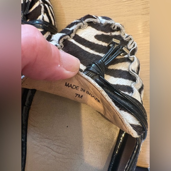 Kate Spade Zebra Print Calf Hair Flats sz 7 - Picture 5 of 5